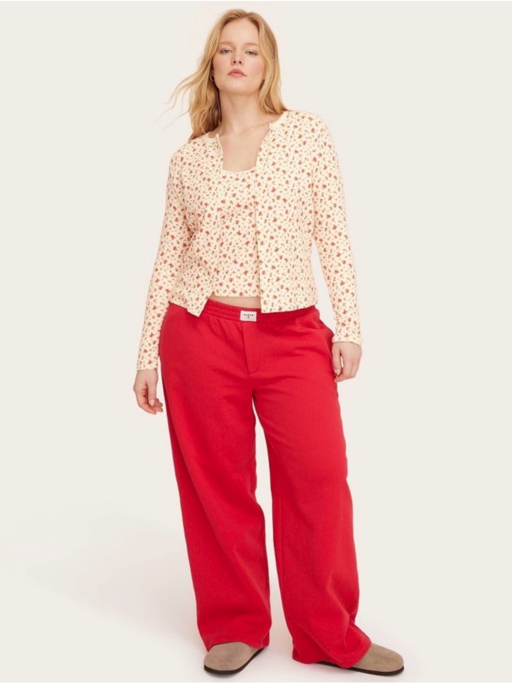 Parke x Target collab high rise boxer sweatpants